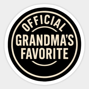 Official Grandma’s Favorite – Distressed Vintage Typography Sticker